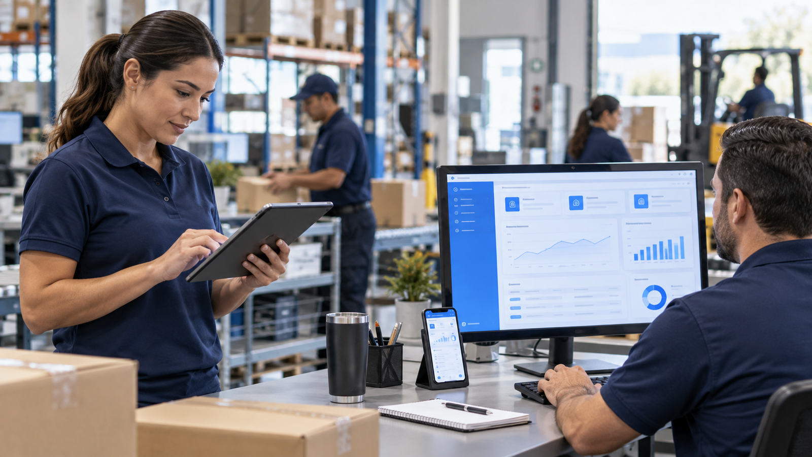 Operations team using a custom application