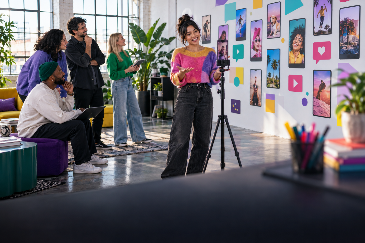 Social media team and campaign workflow